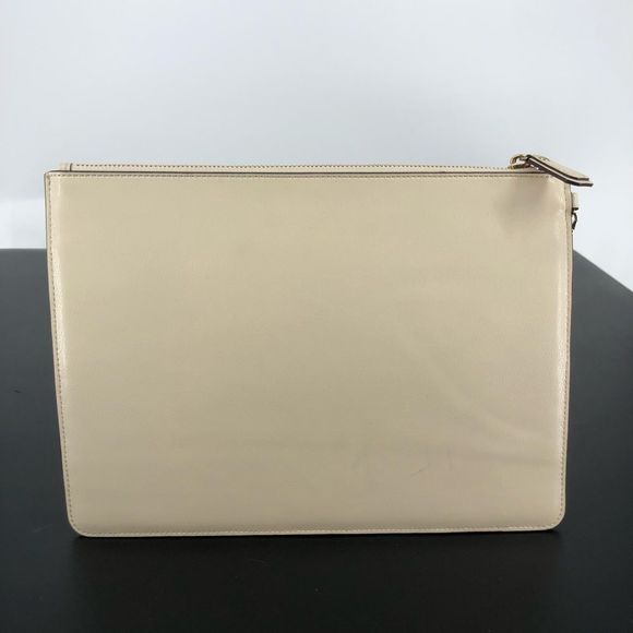 DVF On the Go Studded Zip Pouch in Parchment Cream Gold Studs - Picture 8 of 13